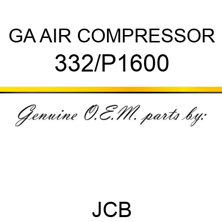 GA AIR COMPRESSOR 332/P1600