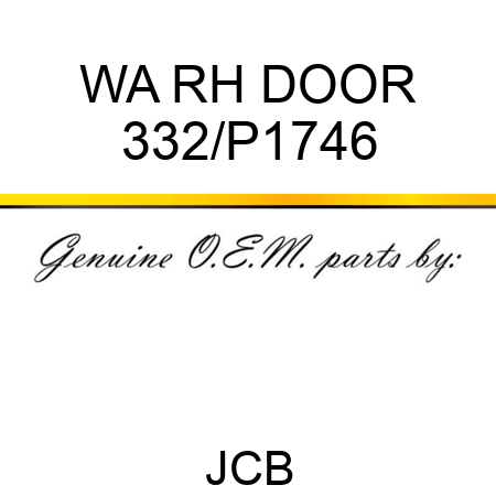 WA RH DOOR 332/P1746