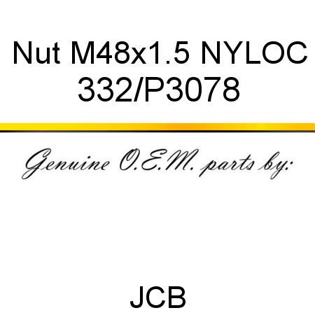 Nut, M48x1.5 NYLOC 332/P3078