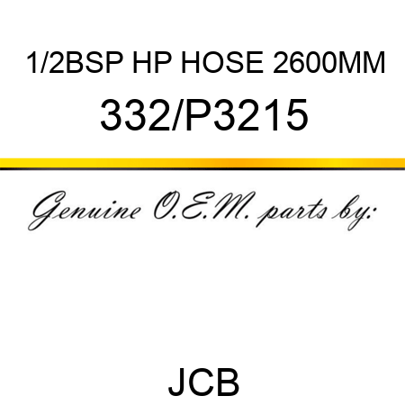 1/2BSP HP HOSE 2600MM 332/P3215