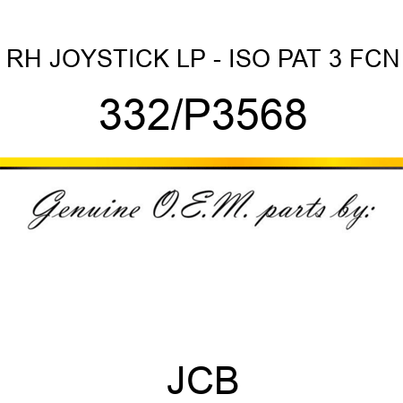 RH JOYSTICK LP - ISO PAT 3 FCN 332/P3568