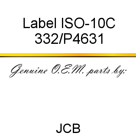 Label ISO-10C 332/P4631