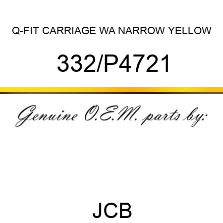 Q-FIT CARRIAGE WA NARROW YELLOW 332/P4721