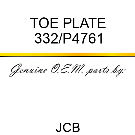 TOE PLATE 332/P4761