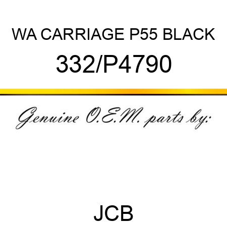 WA CARRIAGE P55 BLACK 332/P4790