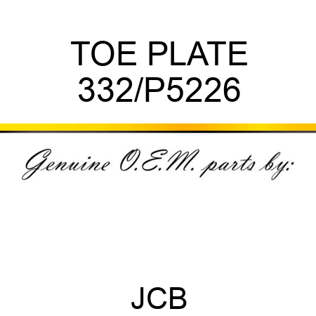 TOE PLATE 332/P5226