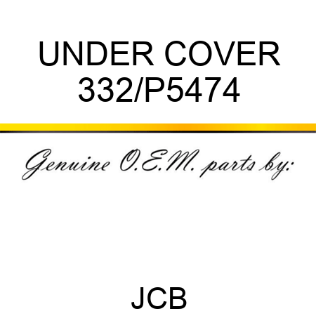 UNDER COVER 332/P5474