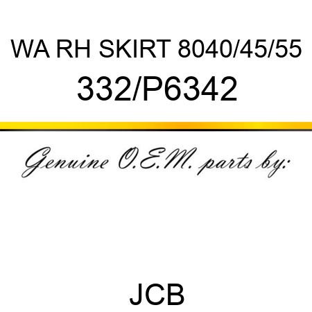 WA RH SKIRT 8040/45/55 332/P6342
