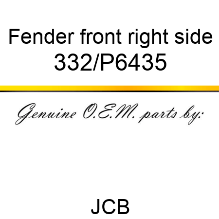 Fender, front, right side 332/P6435