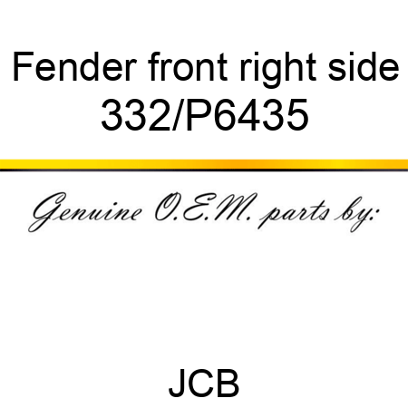 Fender, front, right side 332/P6435