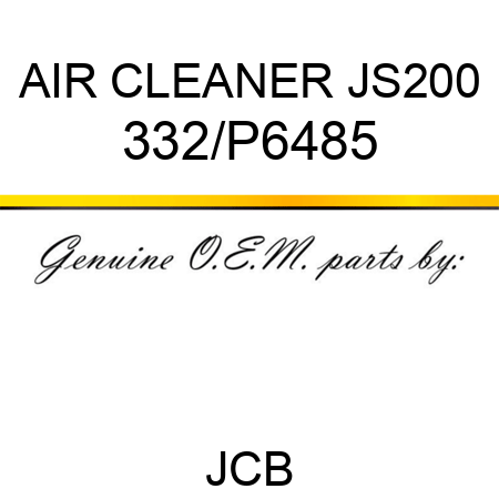 AIR CLEANER JS200 332/P6485