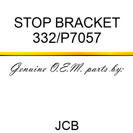 STOP BRACKET 332/P7057