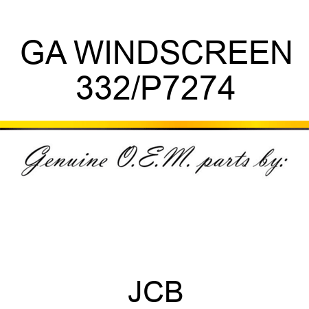 GA WINDSCREEN 332/P7274