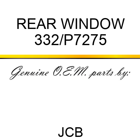 REAR WINDOW 332/P7275