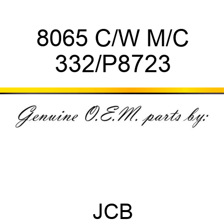 8065 C/W M/C 332/P8723
