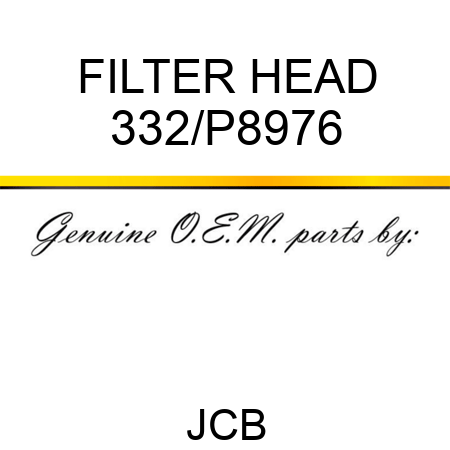 FILTER HEAD 332/P8976