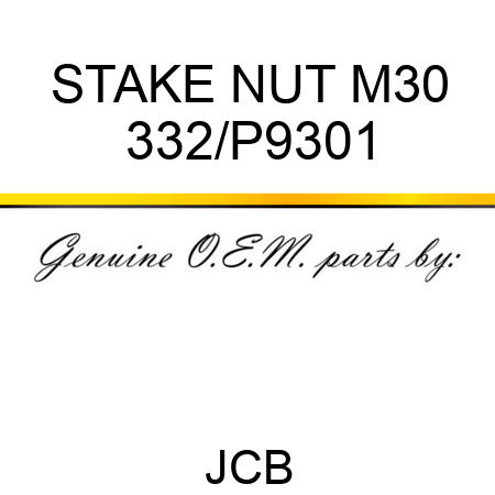 STAKE NUT M30 332/P9301