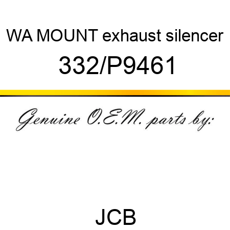 WA MOUNT exhaust silencer 332/P9461