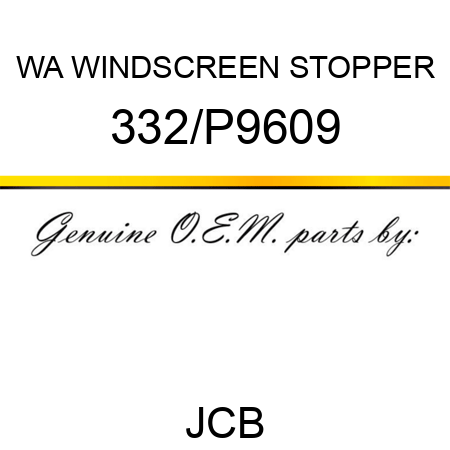 WA WINDSCREEN STOPPER 332/P9609