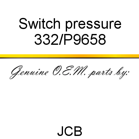 Switch, pressure 332/P9658