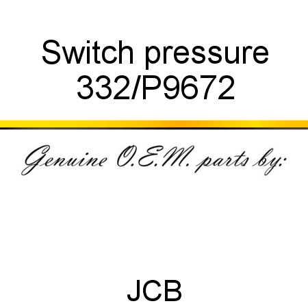 Switch, pressure 332/P9672