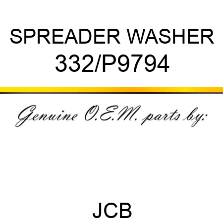 SPREADER WASHER 332/P9794