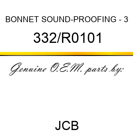 BONNET SOUND-PROOFING - 3 332/R0101