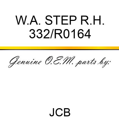 W.A. STEP R.H. 332/R0164