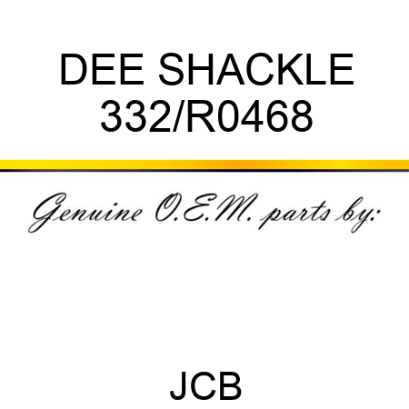 DEE SHACKLE 332/R0468