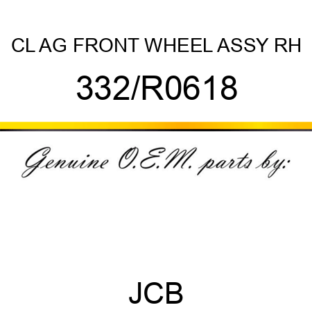 CL AG FRONT WHEEL ASSY RH 332/R0618