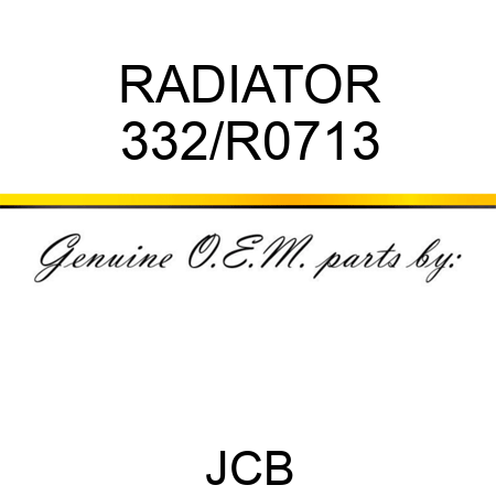RADIATOR 332/R0713