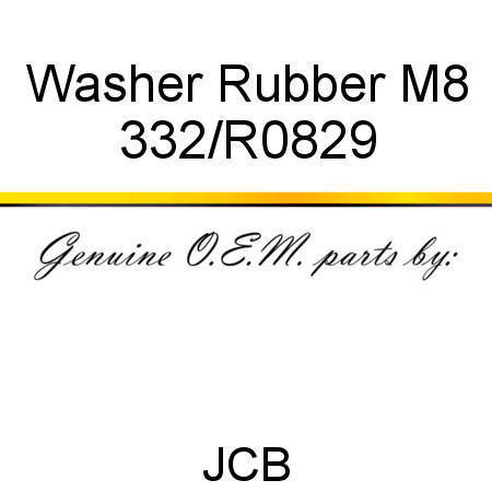 Washer, Rubber M8 332/R0829