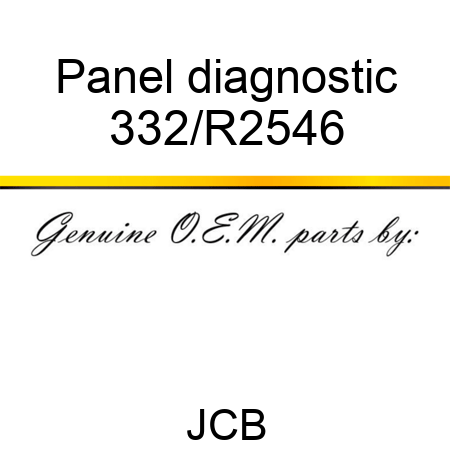 Panel, diagnostic 332/R2546