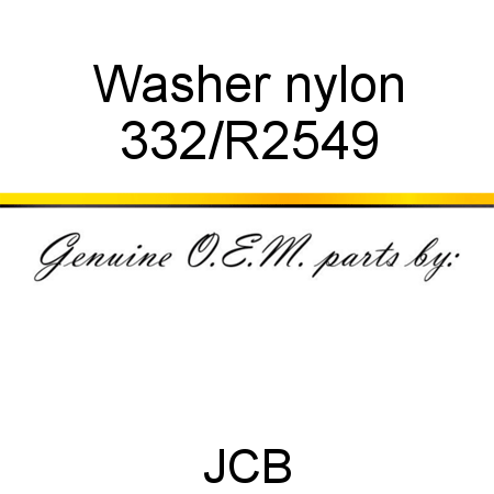Washer, nylon 332/R2549