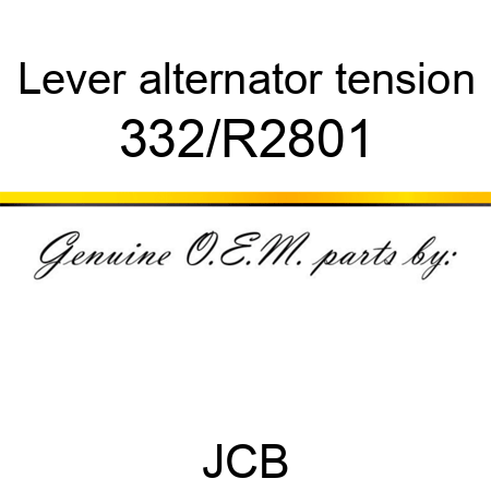 Lever, alternator tension 332/R2801