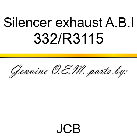 Silencer, exhaust A.B.I 332/R3115