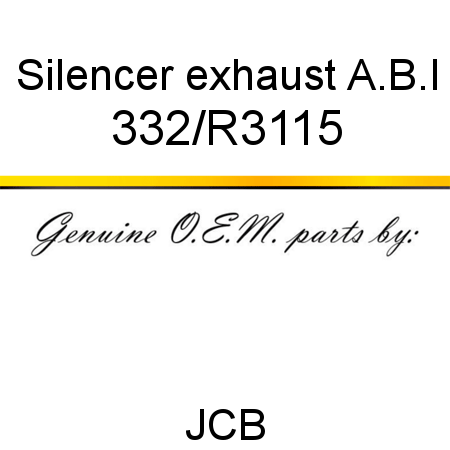 Silencer, exhaust A.B.I 332/R3115