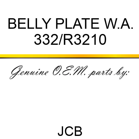 BELLY PLATE W.A. 332/R3210