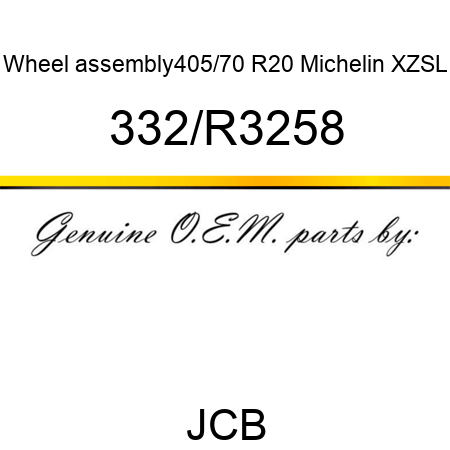 Wheel assembly,405/70 R20 Michelin XZSL 332/R3258