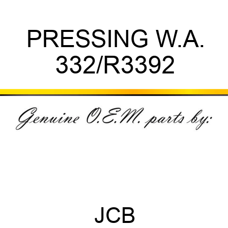 PRESSING W.A. 332/R3392