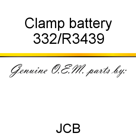 Clamp, battery 332/R3439