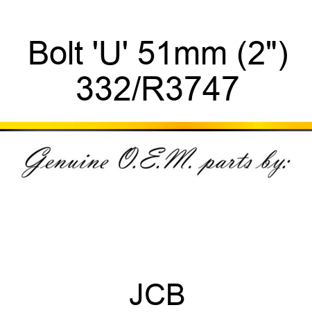 Bolt 'U' 51mm (2