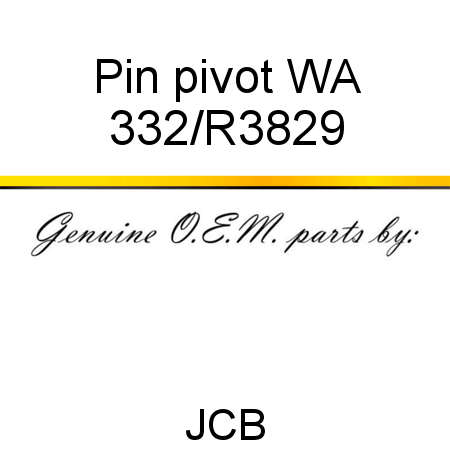 Pin, pivot WA 332/R3829