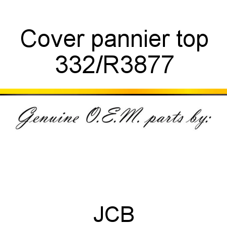 Cover, pannier top 332/R3877