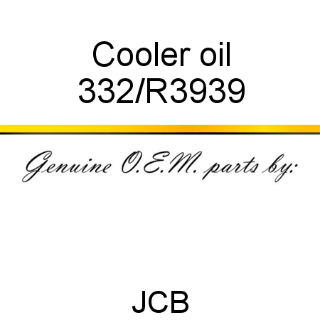 Cooler, oil 332/R3939