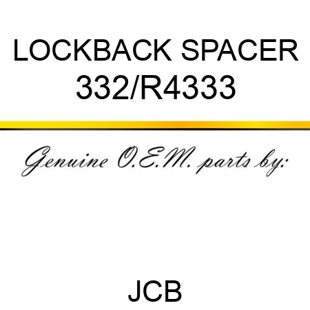 LOCKBACK SPACER 332/R4333