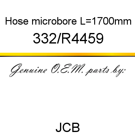 Hose, microbore, L=1700mm 332/R4459