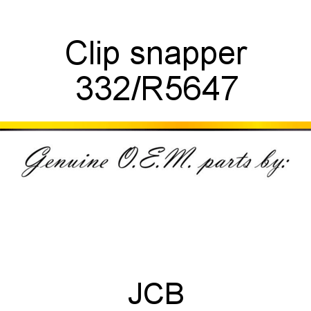 Clip, snapper 332/R5647