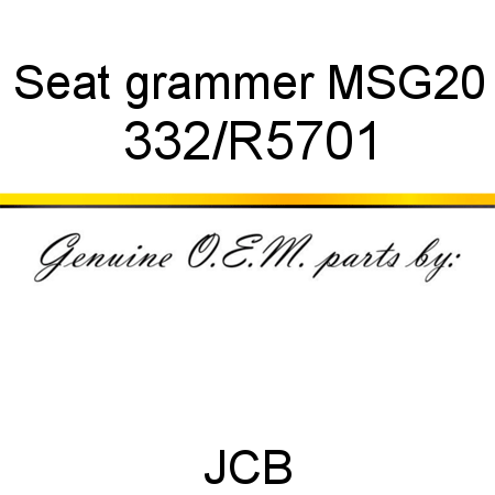 Seat, grammer MSG20 332/R5701