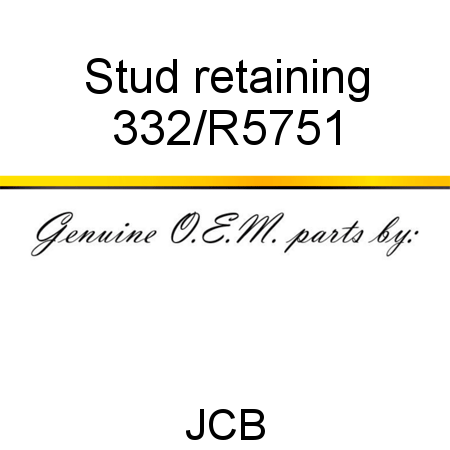 Stud, retaining 332/R5751